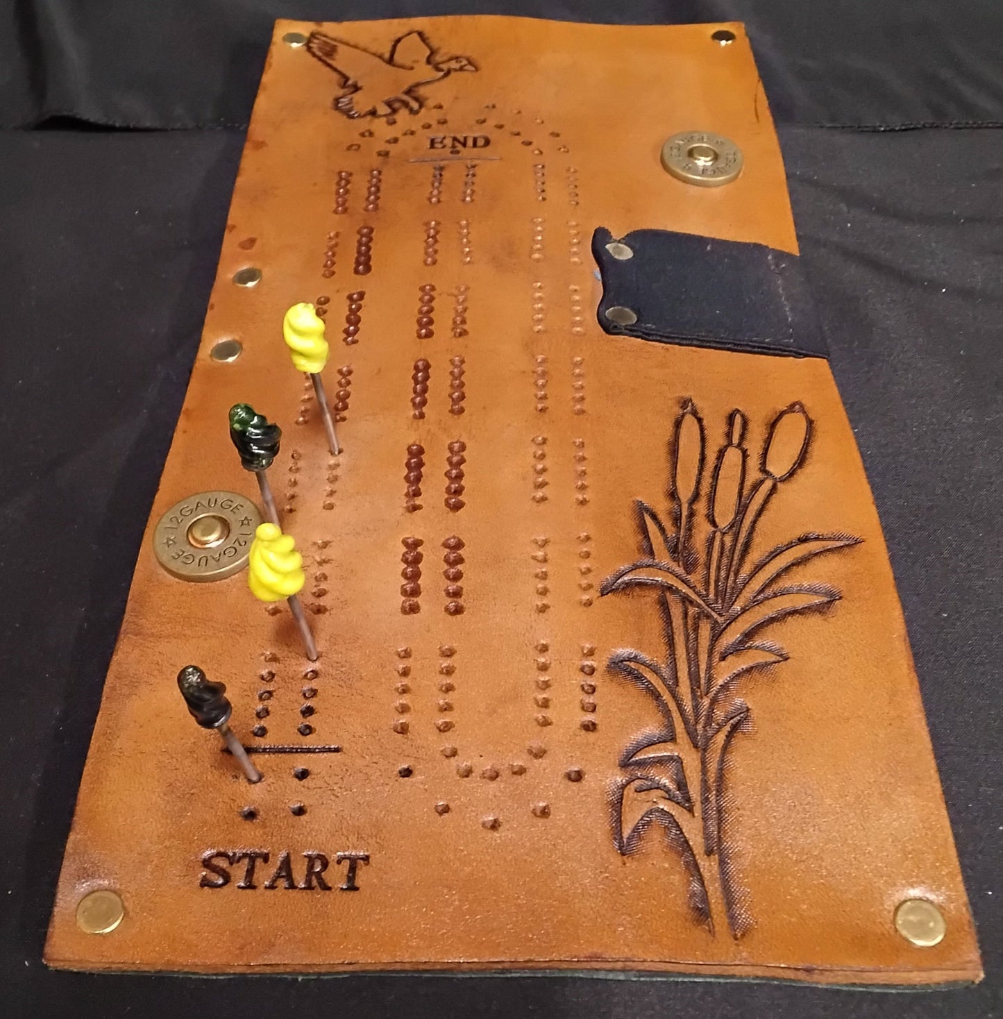 Cribbage Board - Duck and Cattails