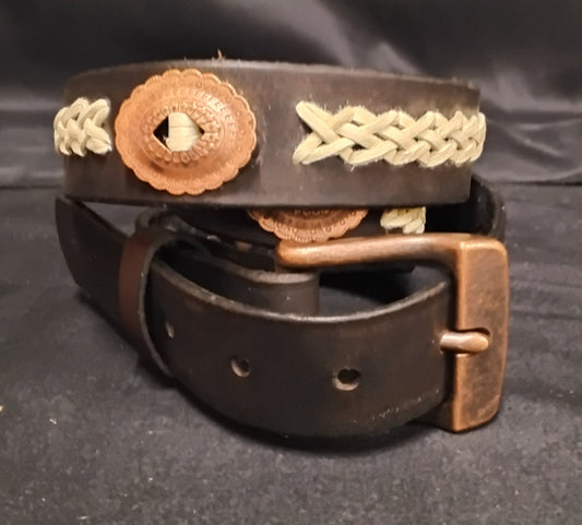 Belt - Copper and White