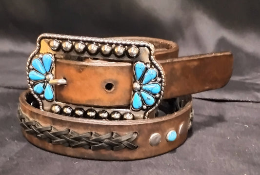 Belt - Turquoise and Black