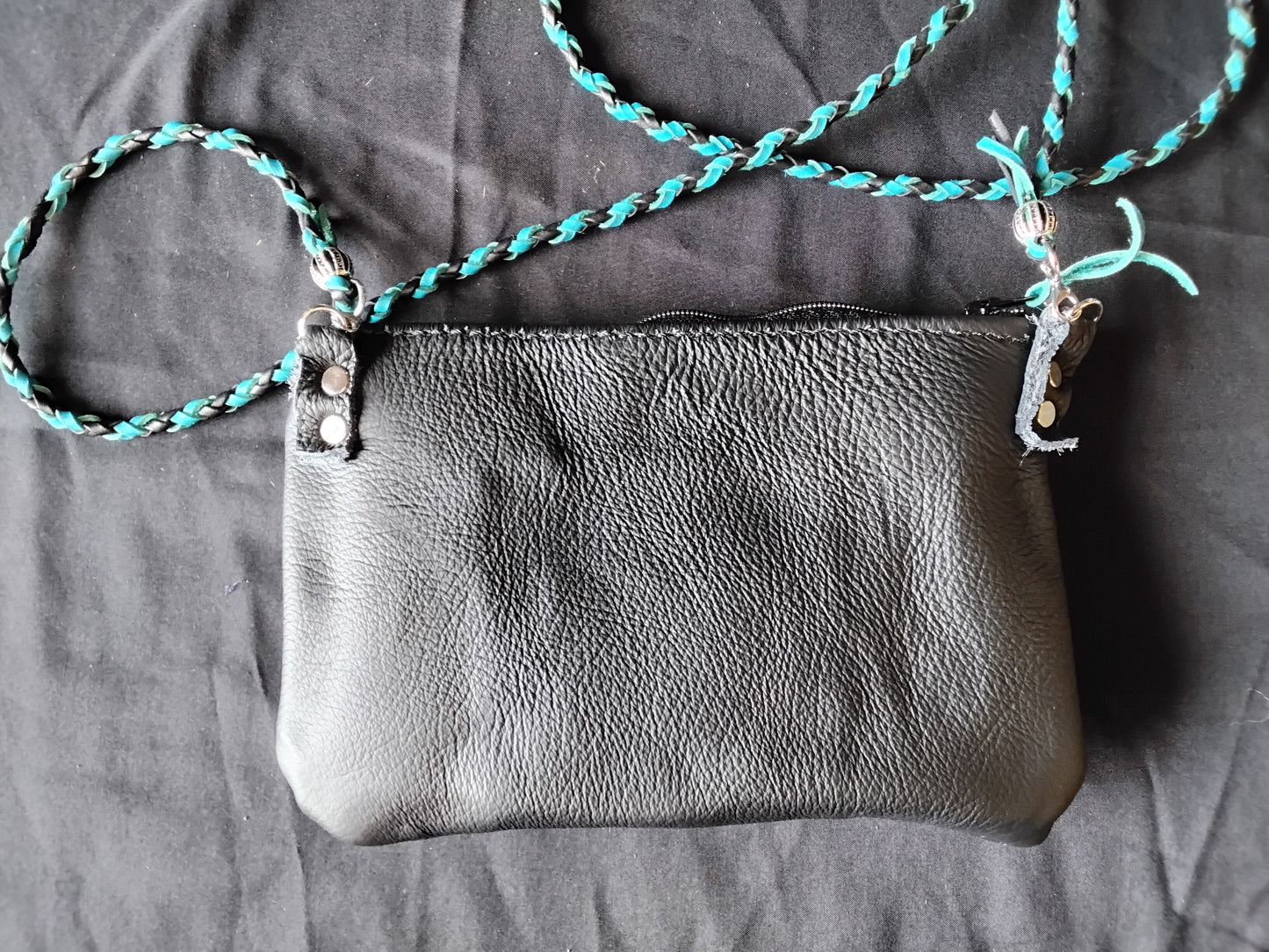 Mini Purse - Black and Turquoise