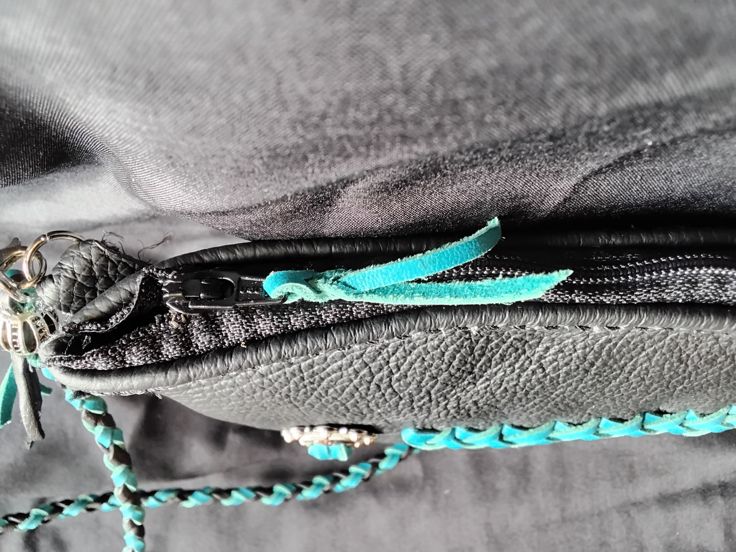 Mini Purse - Black and Turquoise