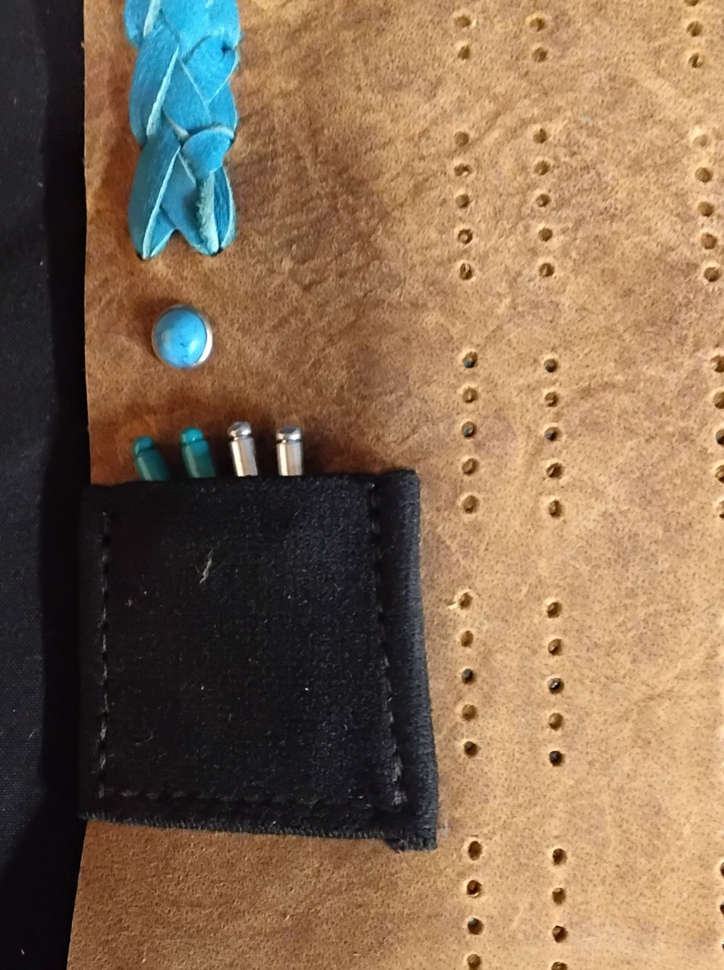 Cribbage Board - Water Buffalo and Turquoise