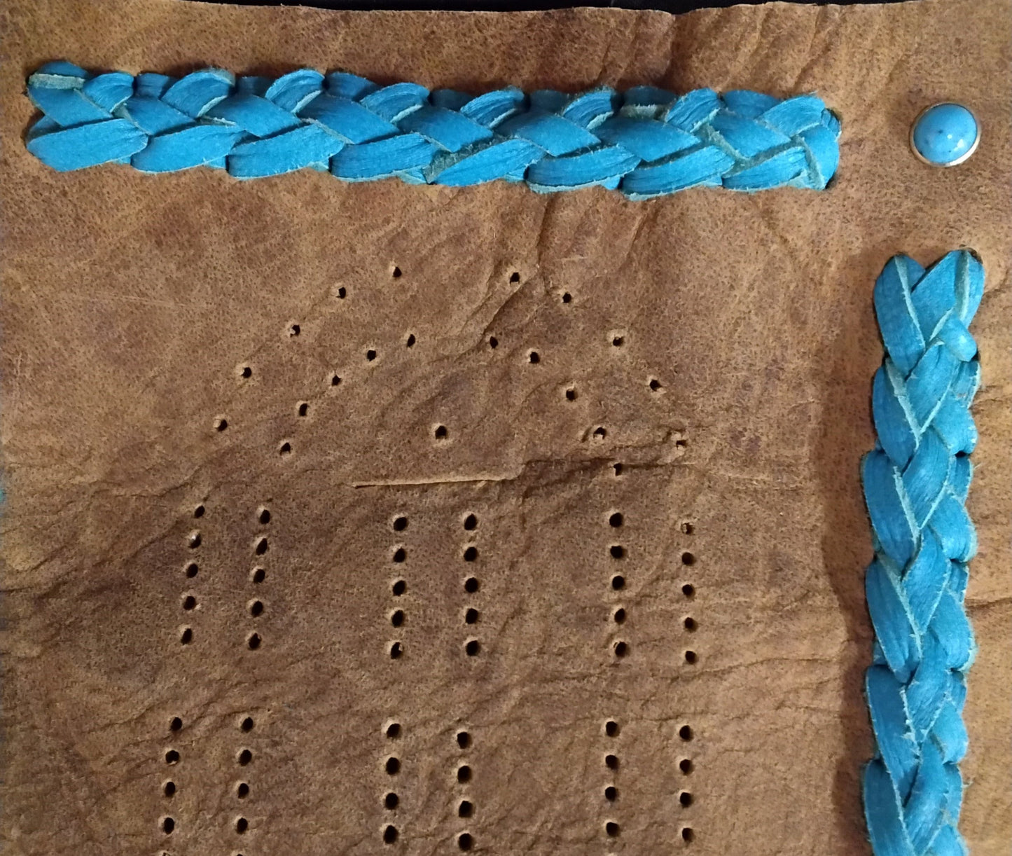 Cribbage Board - Water Buffalo and Turquoise